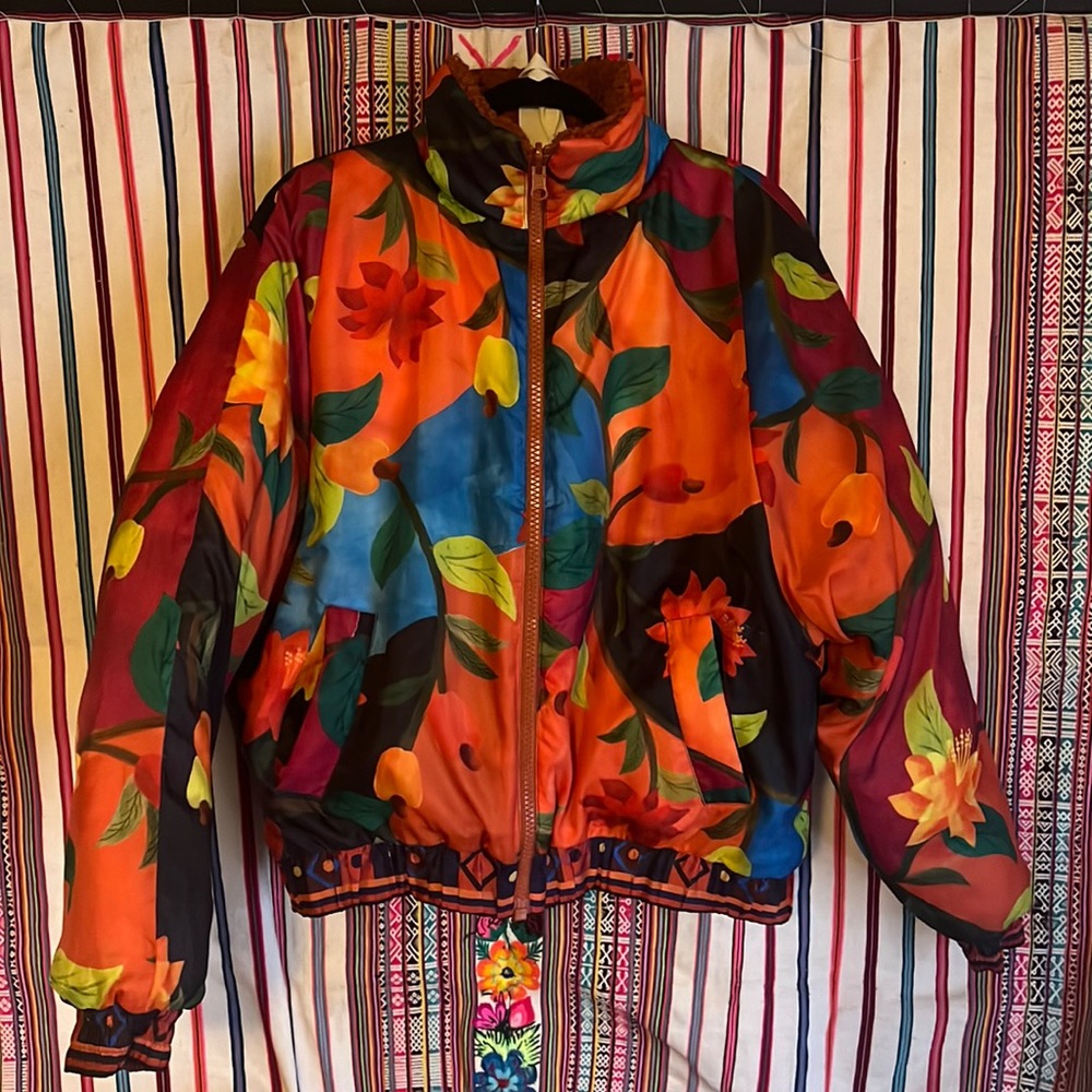 FARM Rio Size M (generous) puffer jacket multicolored